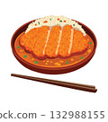 Japanese Katsu with Rice 132988155