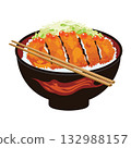 Japanese Tonkatsu Rice Bowl 132988157