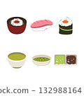 Matcha and Sushi Combo Set 132988164