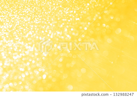 Light yellow colored large and small bokeh glitter background material Light yellow colored large and small bokeh glitter background material 132988247