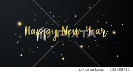 Happy New Year 2026 background, luxury design, festival vector illustration. 132988711