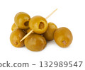 Green olives isolated 132989547