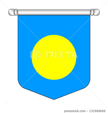 Equatorial Palau National Banner Symbol Hanging 132989688