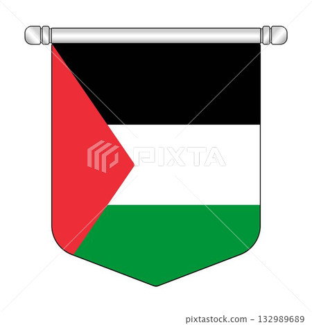 Equatorial Palestine National Banner Symbol Hanging 132989689