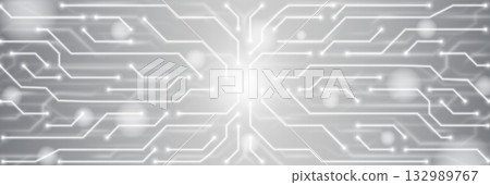 Futuristic high tech circuit pattern on grey Futuristic high tech circuit pattern on grey 132989767