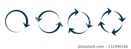 set of Circle arrows set of Circle arrows 132990198