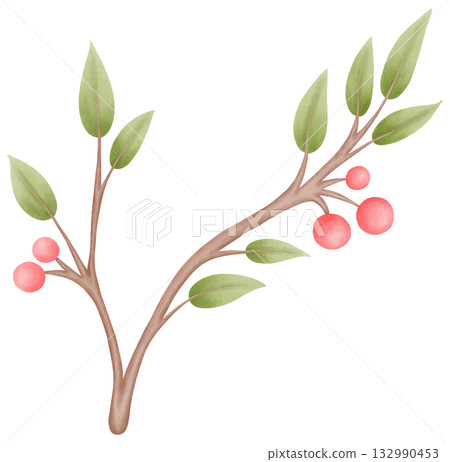 watercolor leaf artwork for nature lovers watercolor leaf artwork for nature lovers 132990453