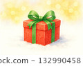 Heartwarming and cute Christmas illustrations: watercolor winter landscapes and gifts 132990458