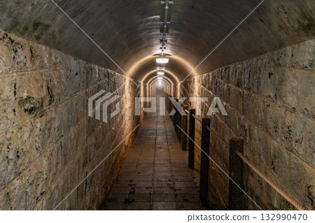 A view of the underground passage at the remains of Ishiharadake Fort A view of the underground passage at the remains of Ishiharadake Fort 132990470