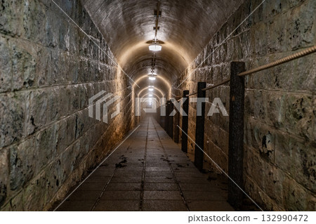 A view of the underground passage at the remains of Ishiharadake Fort 132990472