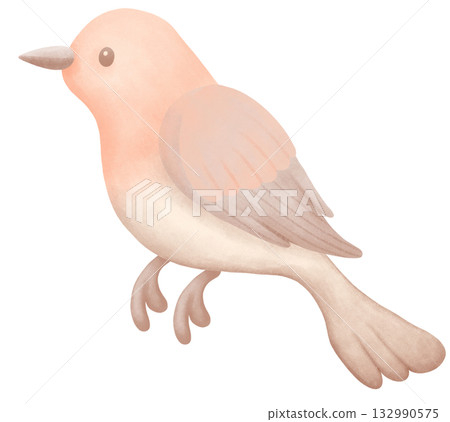 national bird day watercolor art with cute bird 132990575