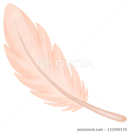 hand drawn watercolor bird for nature illustration 132990578