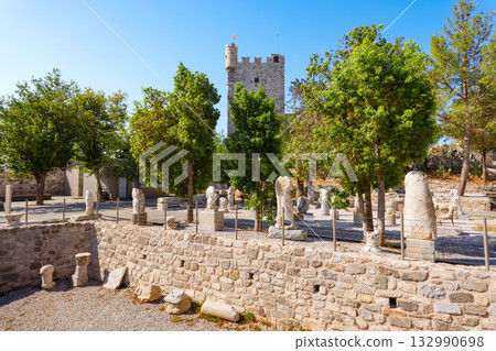 The Bodrum Castle of St. Peter in Bodrum city in Turkey 132990698