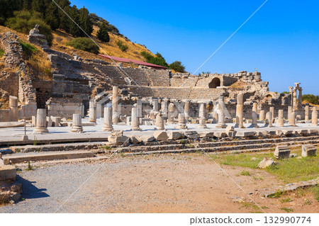 Odeon small ancient theatre in Ephesus city in Turkey 132990774