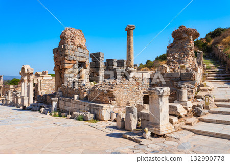 Ephesus ancient greek city is located in Izmir Province in Turkey 132990778