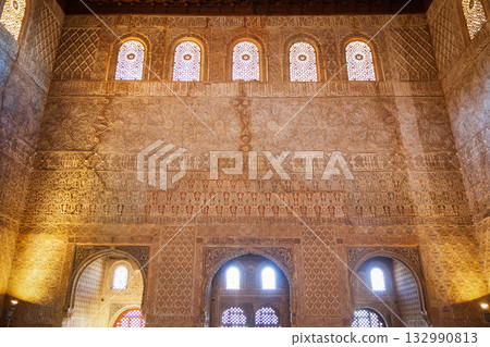 The Alhambra Palace interior in Granada, Spain The Alhambra Palace interior in Granada, Spain 132990813