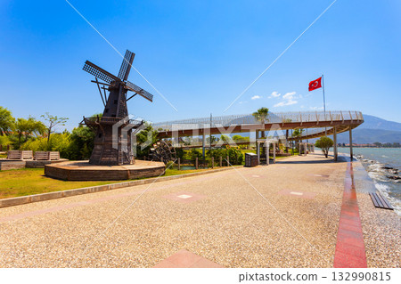 Seafront promenade at the Fethiye city, Turkey 132990815