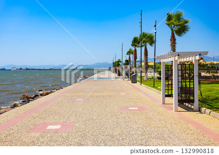 Seafront promenade at the Fethiye city, Turkey 132990818