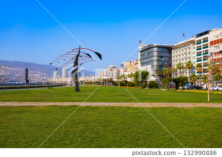 Kordon public park in Izmir city in Turkey 132990886