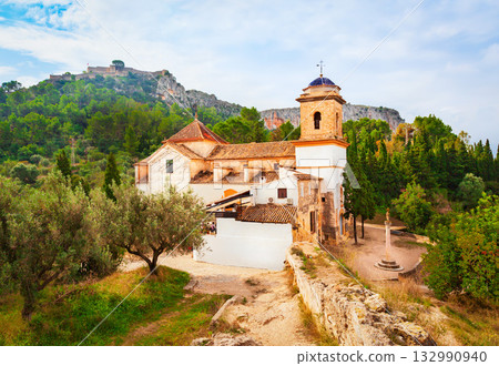 Sant Feliu Church aerial panoramic view, Spain Sant Feliu Church aerial panoramic view, Spain 132990940