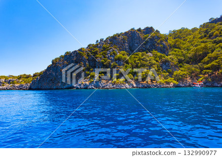Aquarium Bay near Oludeniz village, Fethiye district in Turkey Aquarium Bay near Oludeniz village, Fethiye district in Turkey 132990977