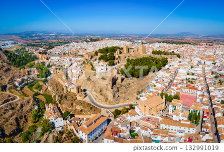 Fortress of Antequera aerial panoramic view, Spain Fortress of Antequera aerial panoramic view, Spain 132991019