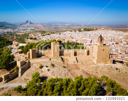 Fortress of Antequera aerial panoramic view, Spain Fortress of Antequera aerial panoramic view, Spain 132991021