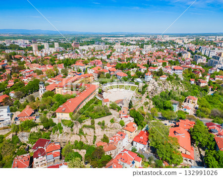 Roman theatre of Philippopolis aerial view, Plovdiv 132991026