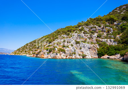 Sunken City Kekova at Kekova island, Turkey 132991069