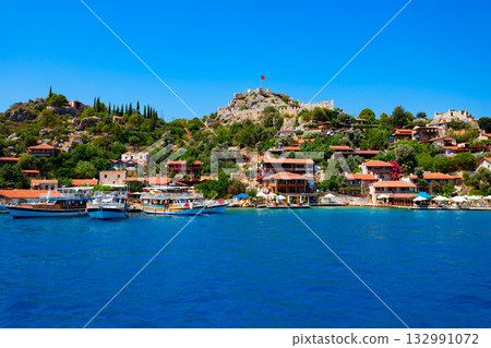 Simena Castle in Kalekoy village in Turkey Simena Castle in Kalekoy village in Turkey 132991072