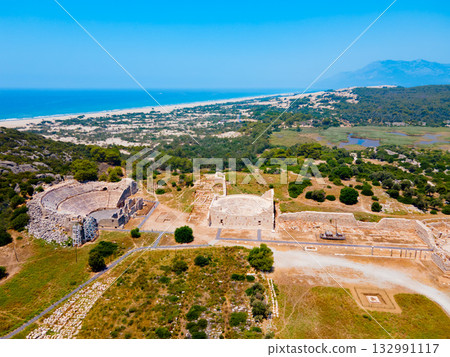 Patara ancient city aerial panoramic view, Turkey Patara ancient city aerial panoramic view, Turkey 132991117