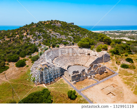 Patara ancient city aerial panoramic view, Turkey Patara ancient city aerial panoramic view, Turkey 132991119