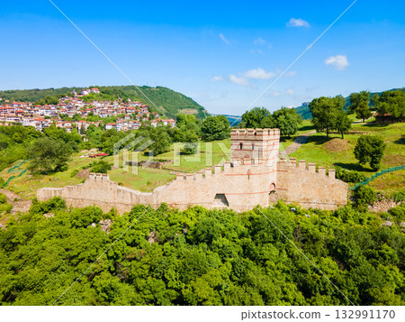 Trapezitsa Fortress aerial panoramic view, Veliko Tarnovo Trapezitsa Fortress aerial panoramic view, Veliko Tarnovo 132991170