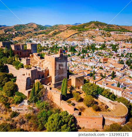 The Alhambra aerial panoramic view in Granada, Spain The Alhambra aerial panoramic view in Granada, Spain 132991171