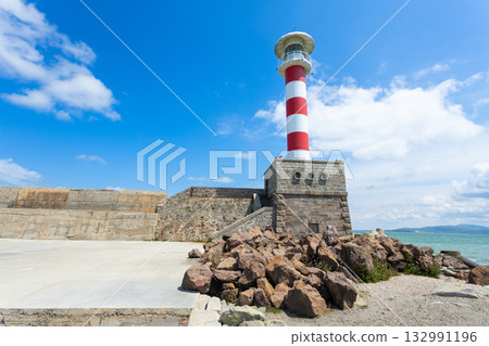 The lighthouse of Burgas at the city port 132991196