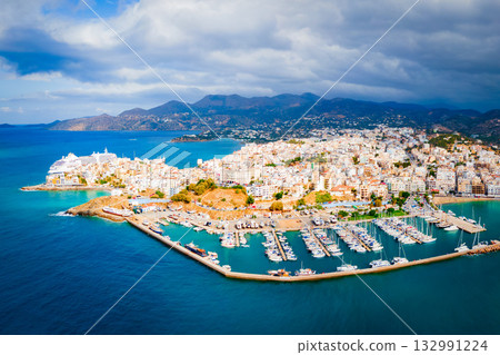 Agios Nikolaos aerial panoramic view, Crete island, Greece Agios Nikolaos aerial panoramic view, Crete island, Greece 132991224
