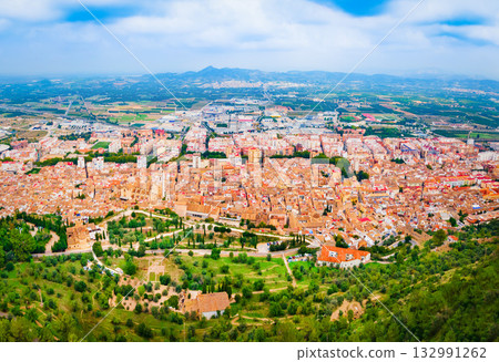 Xativa city aerial panoramic view, Spaint 132991262