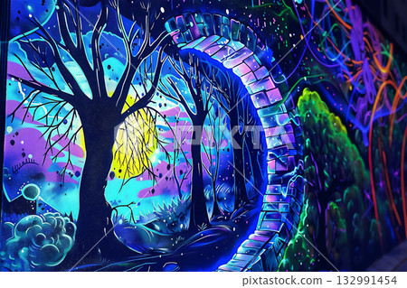 奇幻的風景塗鴉藝術 132991454