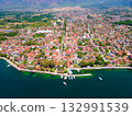Koycegiz town and lake aerial panoramic view in Turkey 132991539