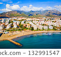 Marbella city beach and port aerial panoramic view 132991547