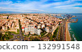 Tarragona city aerial panoramic view in Spain 132991548