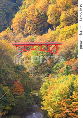 信州松川溪谷高井橋 132991649