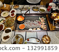 Korean cuisine Black pork barbecue Korean cuisine Black pork barbecue 132991859