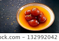 Pakistan food, Traditional Pakistani dessert, gulab jamun, glistening in sugar syrup 132992042