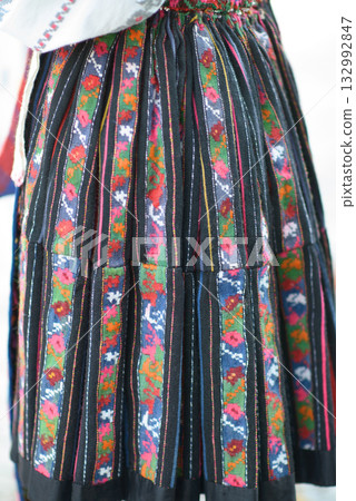 Vlach Traditional Woven Folk Skirt 132992847