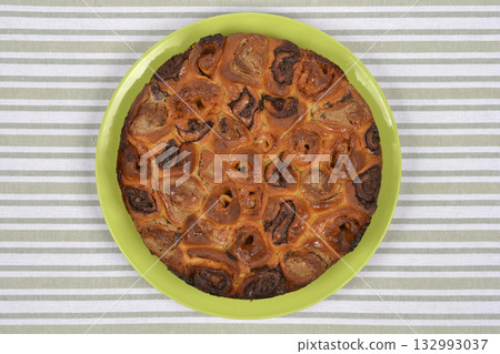 Chocolate Swirl Cake on Plate 132993037