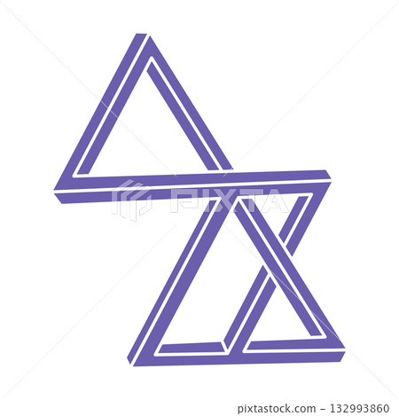 Impossible optical illusion shapes. Logo. Optical art object. Impossible figure. Line art. Unreal geometric object. Impossible optical illusion shapes. Logo. Optical art object. Impossible figure. Line art. Unreal geometric object. 132993860