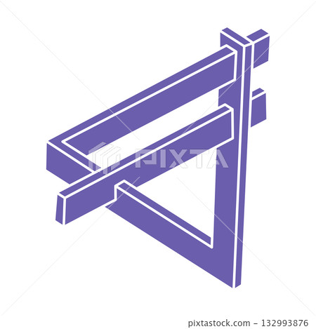 Optical illusion logo. Impossible shapes vector. Optical art objects. Geometric figures. Escher paradox. Optical illusion logo. Impossible shapes vector. Optical art objects. Geometric figures. Escher paradox. 132993876