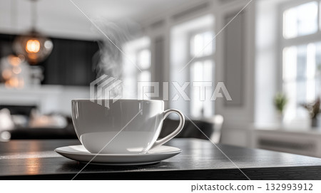 Modern space and coffee cup Modern space and coffee cup 132993912