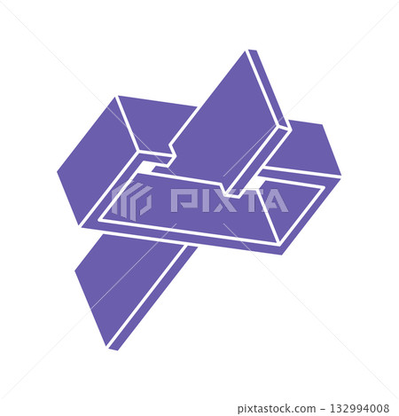 Illusion shapes. 3d geometry. Optical illusion figure. Sacred geometry. Logo. Illusion shapes. 3d geometry. Optical illusion figure. Sacred geometry. Logo. 132994008
